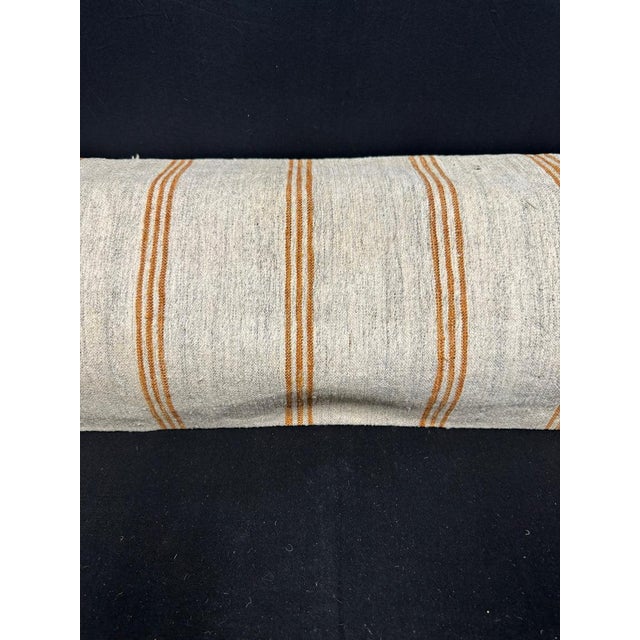 Contemporary Turkish Hemp Pillow Cushion Natural Beige Brown Cushion Cover 14"x40" For Sale - Image 3 of 4