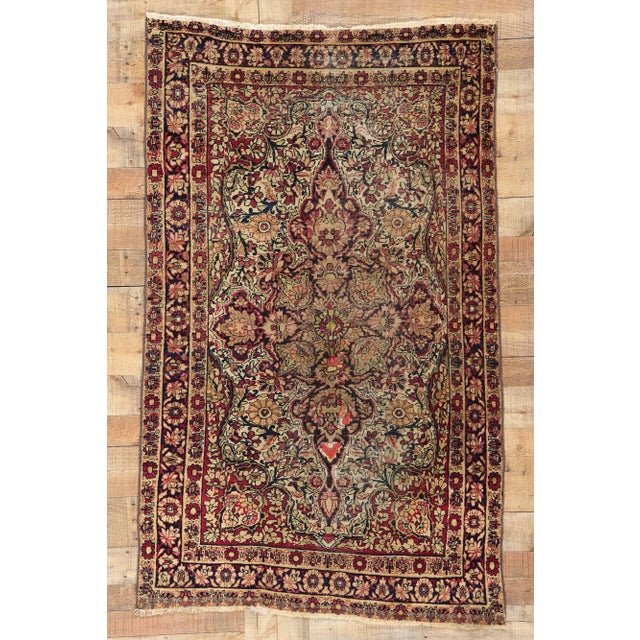 Antique Persian Kerman Rug - 03'10 X 06'02 For Sale - Image 9 of 9