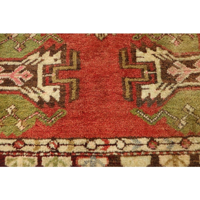 Vintage Turkish Yastik Rug - 01'10 X 04'03 For Sale - Image 4 of 8