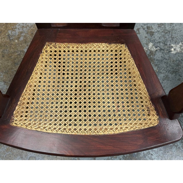 Brown Anglo-Indian Lyre-Back Arm Chairs, Pair For Sale - Image 8 of 12