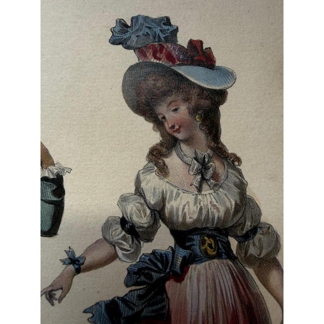 Mid 19th Century Achille Devéria, Promenade Costume, 1847, Lithograph For Sale - Image 5 of 12