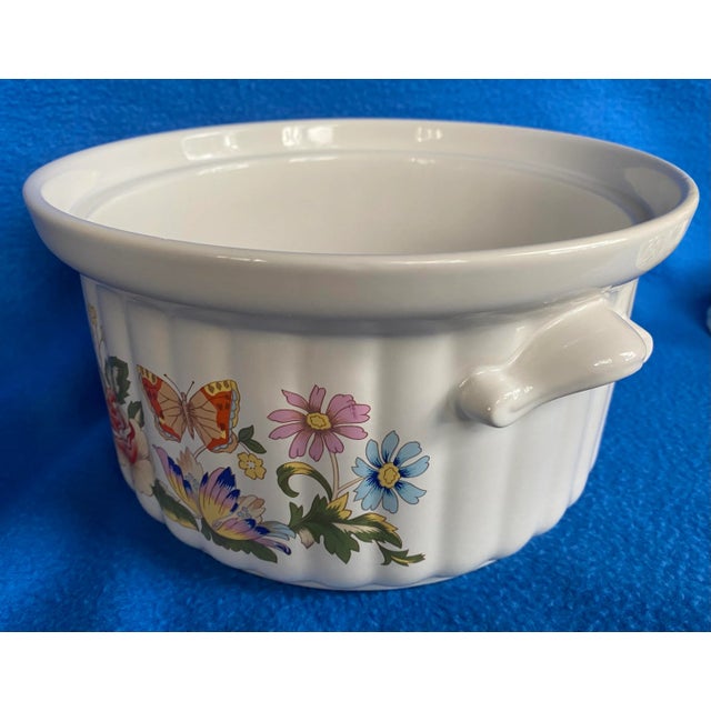 John Aynsley Aynsley "Cottage Garden" Oven-to-Table Covered Casserole 2.5 Quart For Sale - Image 4 of 13