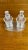 Vintage LALIQUE FRANCE BOURGUEIL Oil and vinegar bottles with a holding tray. Dimensions are with the bottles and stand...