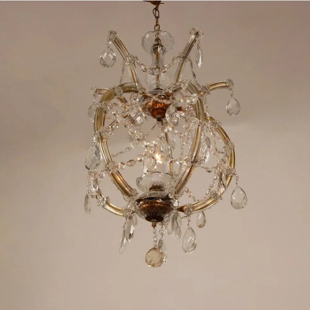 Vintage Maria Theresa Viennese Crystal Chandelier, 1950s For Sale - Image 9 of 12