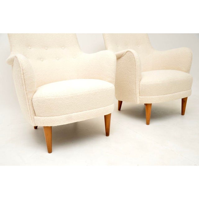 Wood Vintage Swedish Samsas Armchairs from Carl Malmsten, 1960s, Set of 2 For Sale - Image 7 of 8