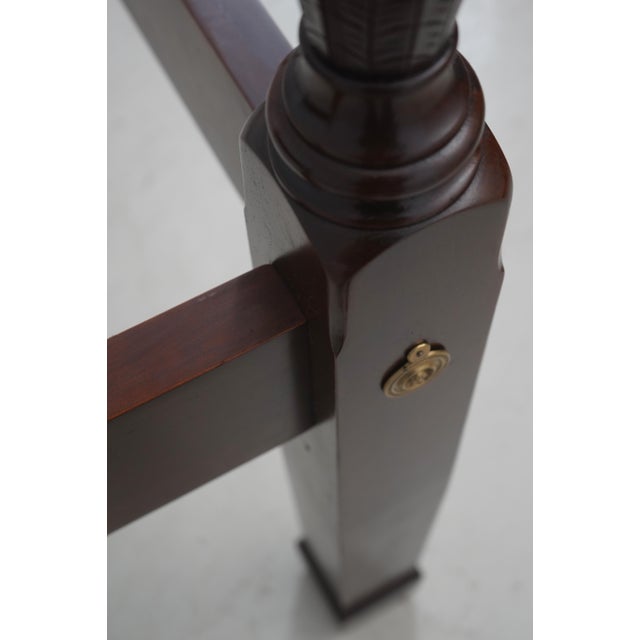 Harden Cherry King-Size Rice Carved Pencil Post Poster Bed For Sale - Image 10 of 17