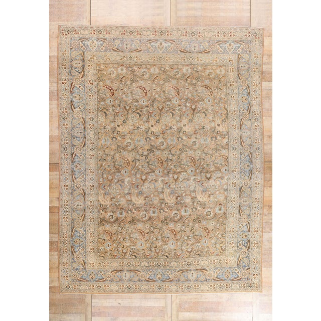 Antique Persian Mashhad Rug, 10'03 X 13'05 For Sale - Image 10 of 10