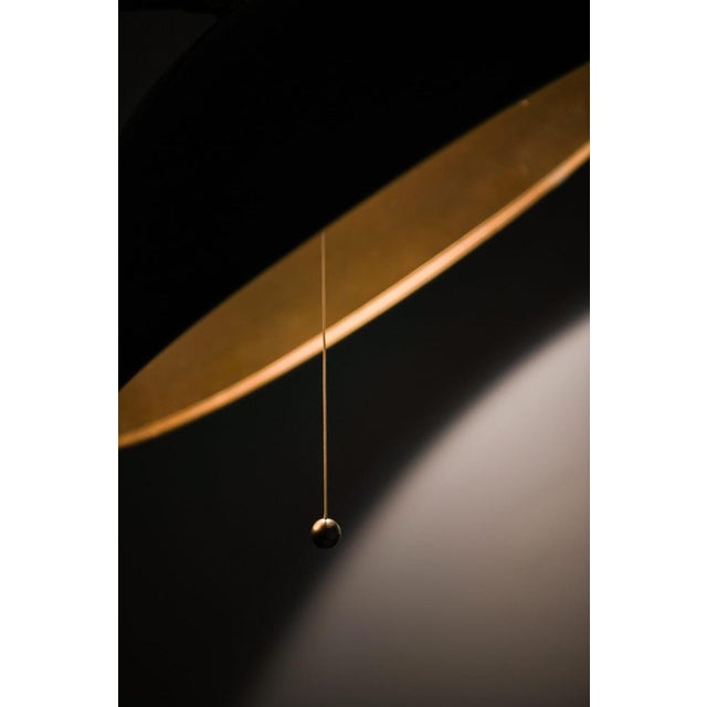 Black Floor Lamp in Frame in White Metal and Green attributed to Harald Notini, 1930s For Sale - Image 8 of 11