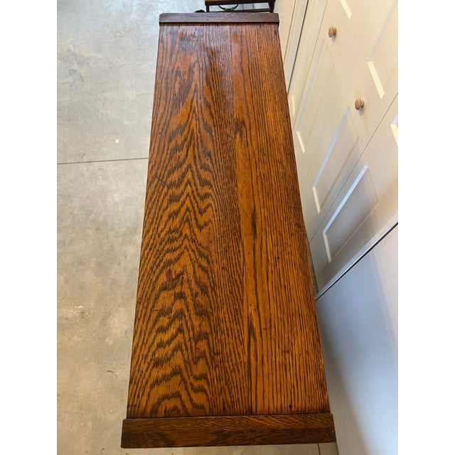 Antique Danner Two Stack Oak Book Case For Sale - Image 10 of 10