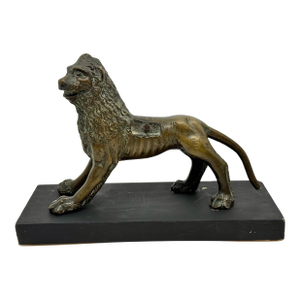 Antique Medieval Bronze Sculpture of a Lion