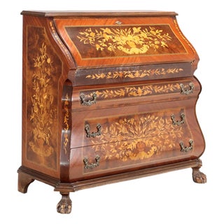 Flap Cabinet Veneered in Various Woods For Sale