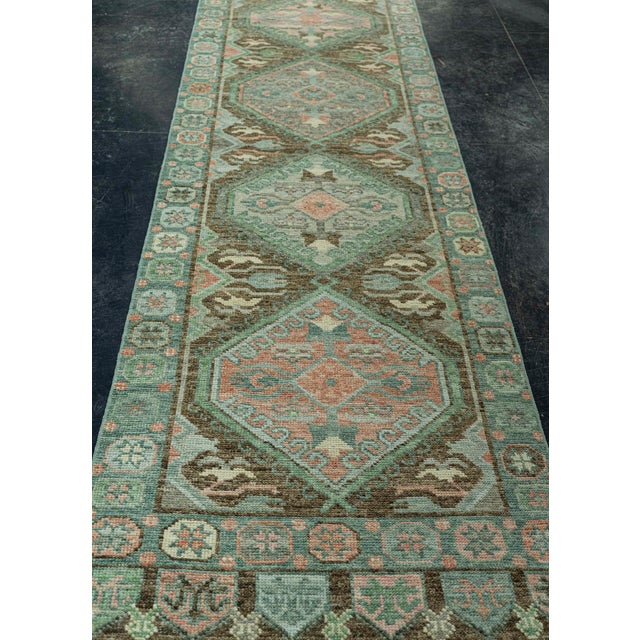 Early 21st Century Turkish Oushak Rug 2'9" x 10'5" #20025 For Sale - Image 5 of 8