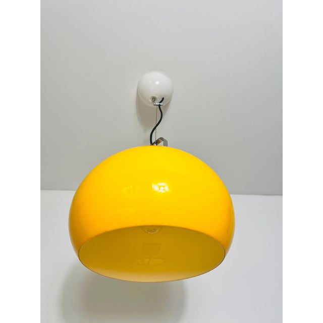Yellow Pendant Lamp by iGuzzini, Italy, 1970s For Sale - Image 4 of 9