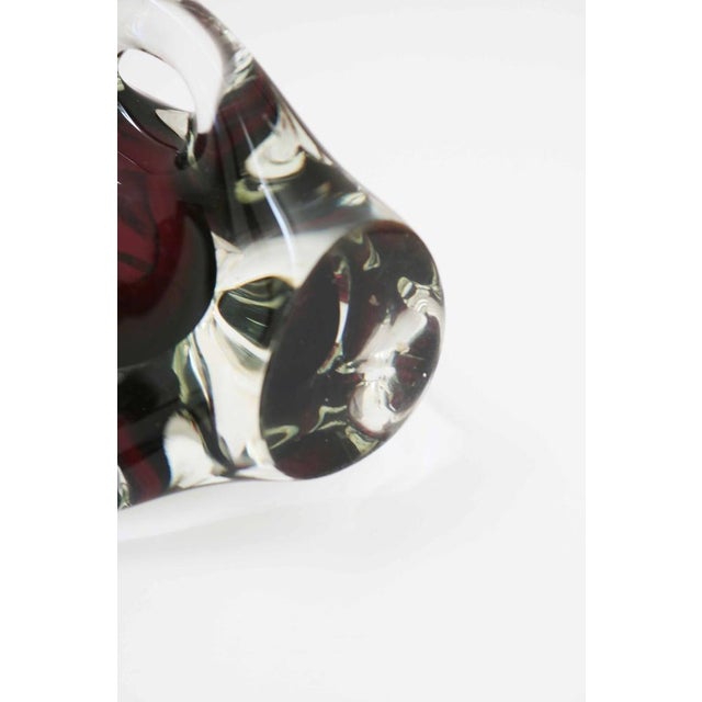 Mauve Large Vase in Mouth-Blown Crystal Glass by Joska, Germany, 1970 For Sale - Image 8 of 11