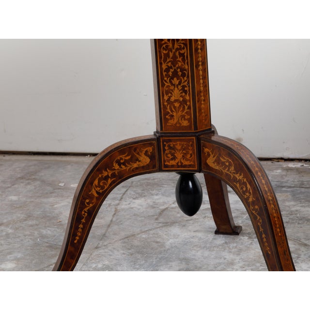 Casa Di Sorrento Pair of Italian Sorrento 19th Century Side Tables with Mythological Marquetry For Sale - Image 4 of 12