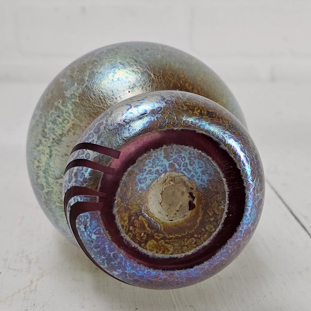 Minh Martin Art Romeo Glass Vase Gold Line Pattern For Sale - Image 12 of 12