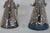 Pair of 2 Wood and Metal Folk Art Figurines Couple With Umbrella and Cane 4871b For Sale - Image 9 of 13