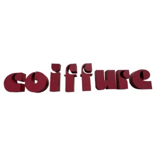 Coiffuree Typography, France, 1970s For Sale