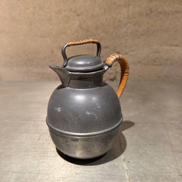 Pooles Pewter H M 3 Taunton Mass Small Personal Teapot Mid Century For Sale - Image 9 of 13