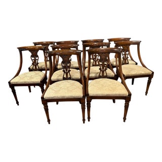 1970s Set of 10 Vintage Dining Room Chairs For Sale