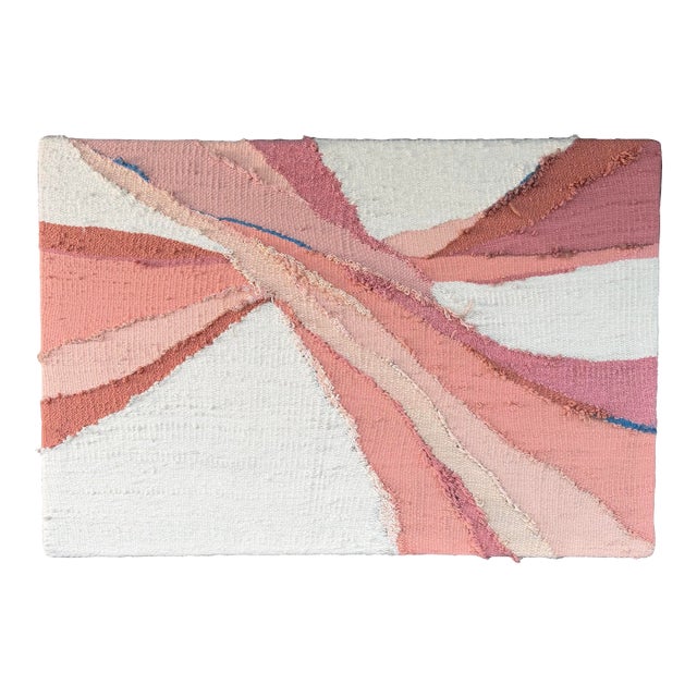 Fiber Art Wall Hanging With Brass Plaque With Artist Name Abstract Art For Sale