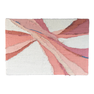 Fiber Art Wall Hanging With Brass Plaque With Artist Name Abstract Art