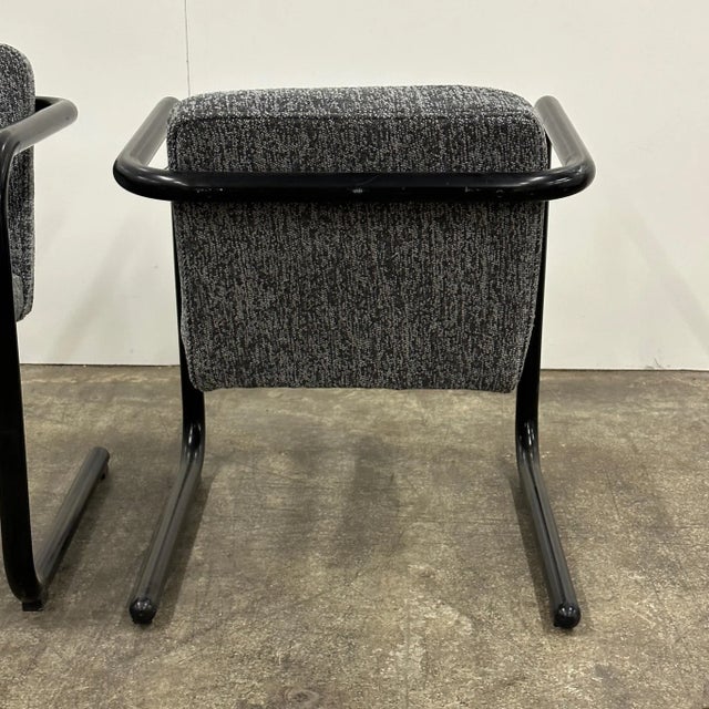 1980s Cantilever Tubular Chairs by Kinetics - Set of 2 For Sale - Image 10 of 10