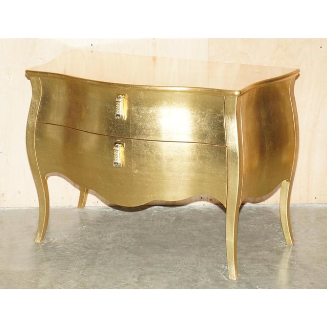 24ct Gold Leaf Fendi Canova Bombe Chest of Drawers which is part of a suite. Since 1989, Fendi Casa has been creating...