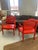 18th Century Louis XV Fauteuils in Hollywood Regency Coral- A Pair For Sale - Image 12 of 14