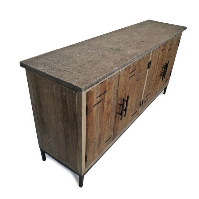 Rustic Stone Top Salvaged Farm Sideboard For Sale - Image 9 of 9