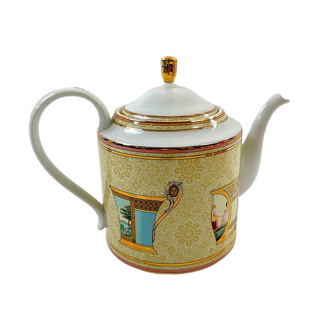 Late 20th Century Gucci Buttercream Porcelain Neoclassical Tea Pot ...