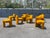 Set of Nine Modern Designer Chairs, Sunflower Yellow For Sale - Image 11 of 12