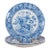 Late 18th Century Spode Blue + White India Plates C. 1784 - Set of 4 For Sale