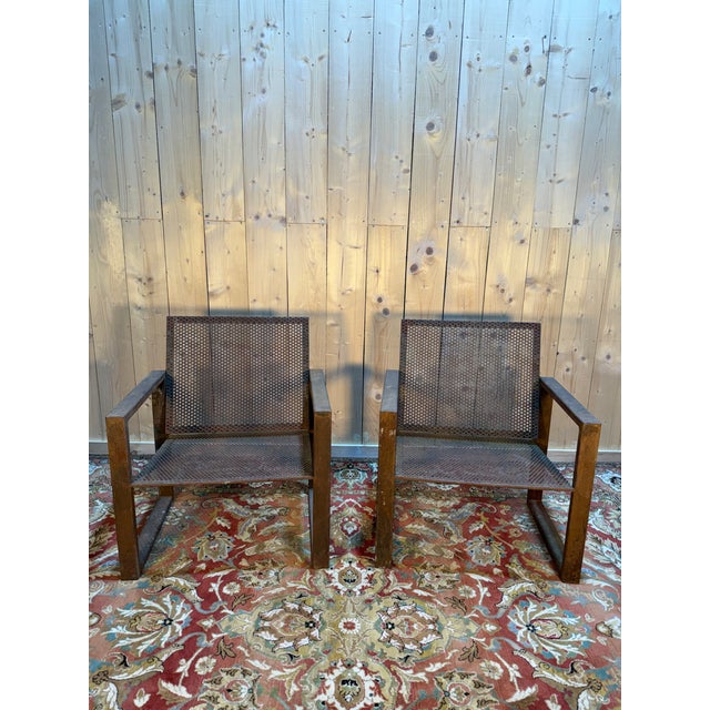 Metal Garden Armchairs in the style of Mategot, 1970s, Set of 2 For Sale - Image 7 of 7