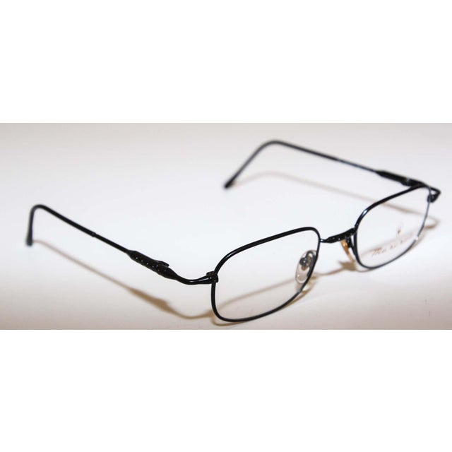 Vintage Maserati Eyeglasses, Hand-Crafted Titanium, 1980s Italy Style For Sale In Palm Springs - Image 6 of 14