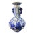 Vintage Large Chinoiserie Porcelain Blue & White Onion Shape Vase 21.75" H For Sale - Image 4 of 12