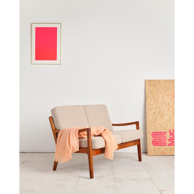 Beige Mid-Century Senator Series Two-Seat Sofa in Teak by Ole Wanscher for France & Søn, 1950s For Sale - Image 8 of 18