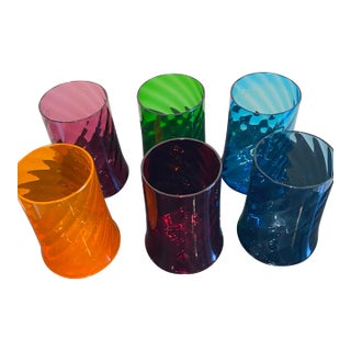 Salviati Glass Tumblers Set - Set of 6 For Sale
