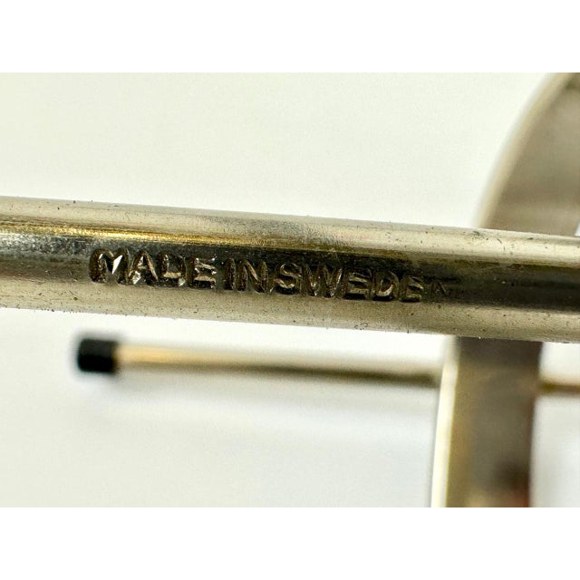 Metal Mid-Century Modern Swedish Candlestick by Gunnar Ander for Ystad-Metal, 1960s For Sale - Image 7 of 11