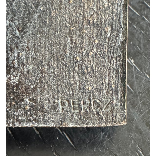 Percz János, Cubist Sculpture in Bronze, in Flawless conditions. Designed 1970 to 1979 This piece has an attribution mark,...