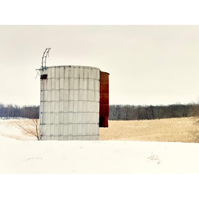 Cream Maxwell Mackenzie, Farm, Winter Landscape, Large Panoramic Vintage Color Photograph Signed Photo, 1993 For Sale - Image 8 of 10