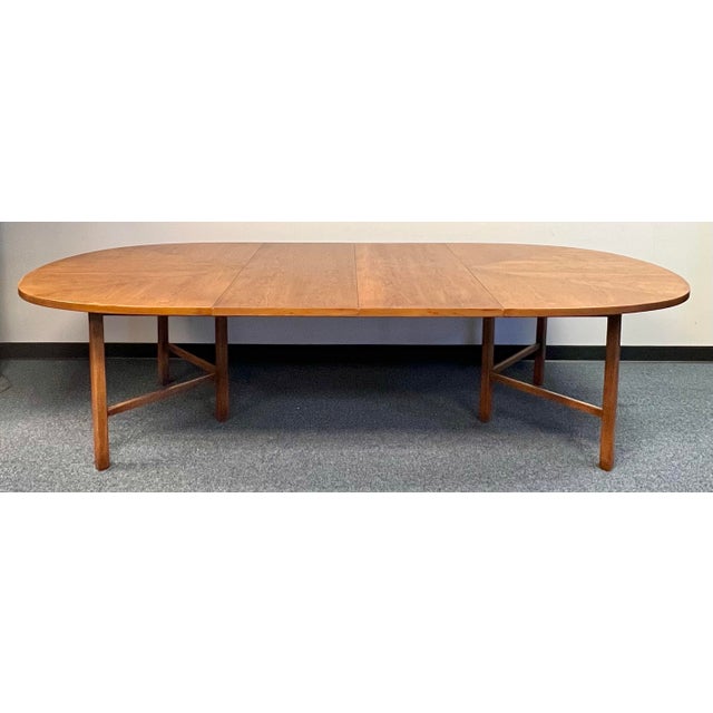 Brown Mid Century Extension Dining Room Table For Sale - Image 8 of 9
