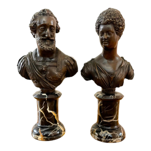 De Medicis Portrait Busts of King Henry IV & Queen Maria De Medici - A Pair