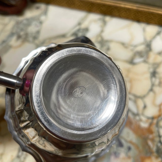 Mid 19th Century Silver Plated Sauce Pot With Wooden Handle For Sale - Image 5 of 10