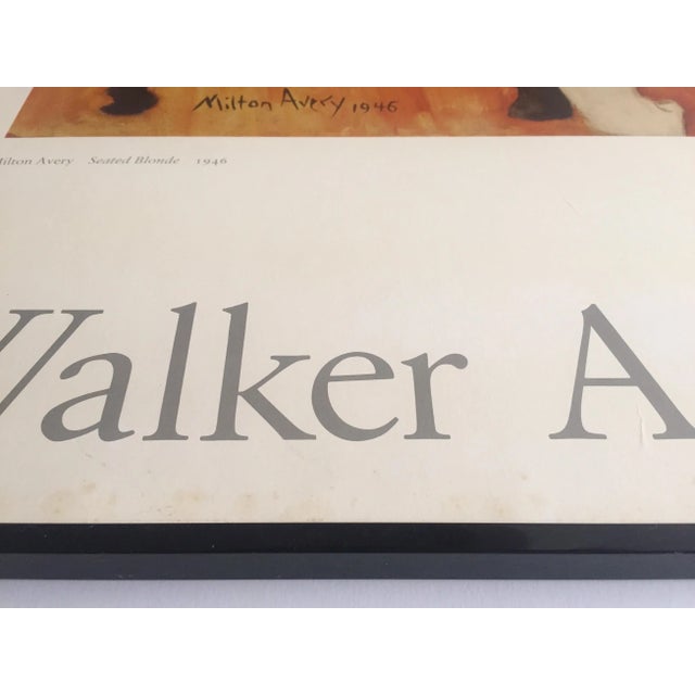 Milton Avery Vintage 1982 Lithograph Print Framed Poster " Seated Blonde " 1946 For Sale - Image 11 of 13