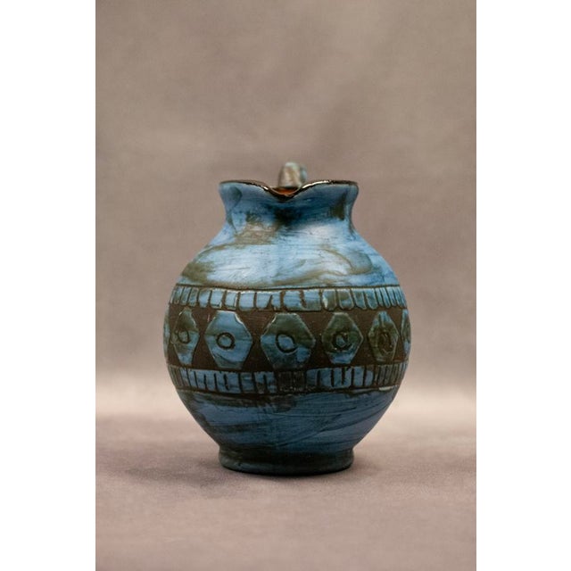 Ceramic Glazed Earthenware Pitcher by Jérôme Massier Fils / Alain Maunier, Vallauris, France, 1960-1980 For Sale - Image 7 of 18