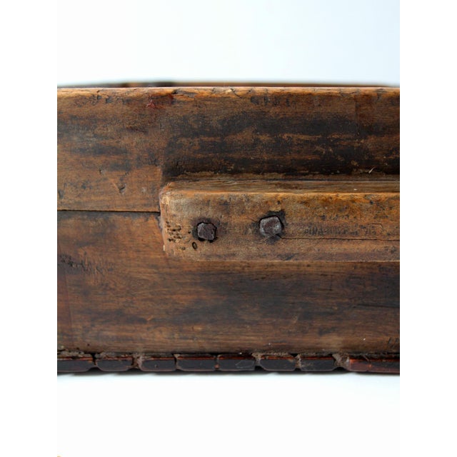 Brown Antique Primitive Wood Dough Tray For Sale - Image 8 of 18