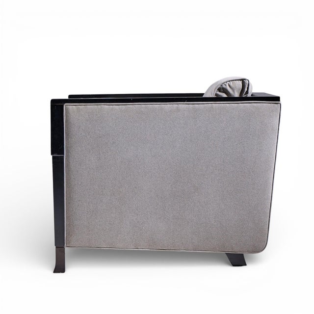 Wood Bill Sofield for Baker Furniture Salon Lounge Chairs - Pair For Sale - Image 7 of 13