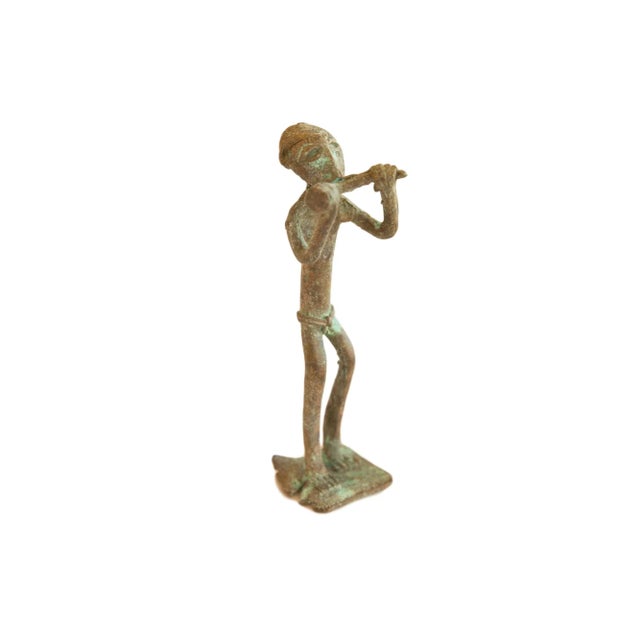 Vintage African Oxidized Copper Man Eating For Sale In New York - Image 6 of 6