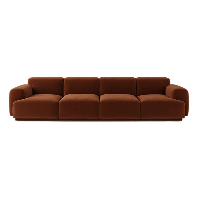 Abundancia Sofa in Brown Velvet by Moanne For Sale